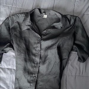 Oversized | Mesh | Button Up T